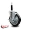 Service Caster 5'' Black Poly Swivel 3/4'' Expanding Stem Caster with Brake SCC-EX20S514-PPUB-BLK-TLB-34 - alternate 3